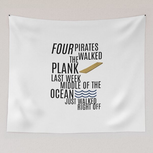 Item preview, Galavant-Inspired "Four Pirates Walked the Plank" designed and sold by mulberrydragon.