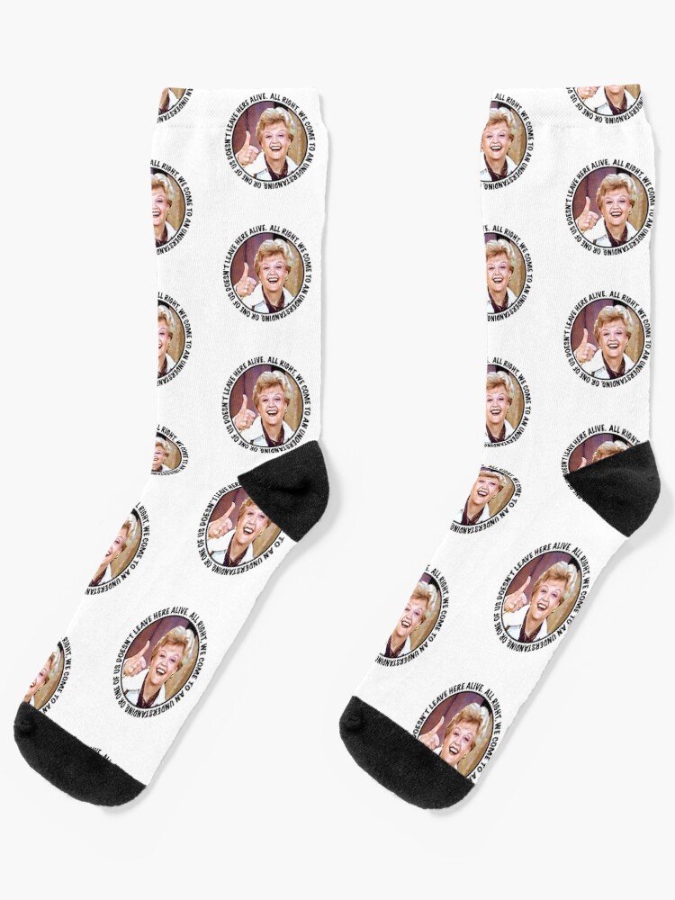 Jessica Fletcher Said All Right We Come To An Understanding Or One Of Us Doesn 39 T Leave Here Alive Socks By Quotethis Redbubble