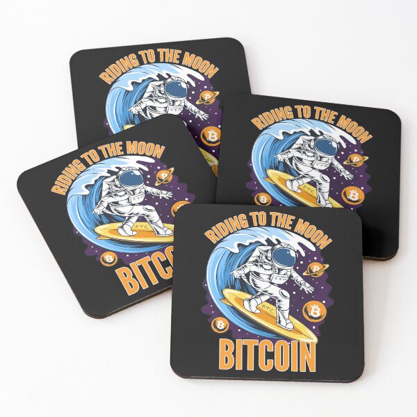 Item preview, Riding to the Moon Bitcoin BTC Crypto designed and sold by Bitcoin-Fashion.