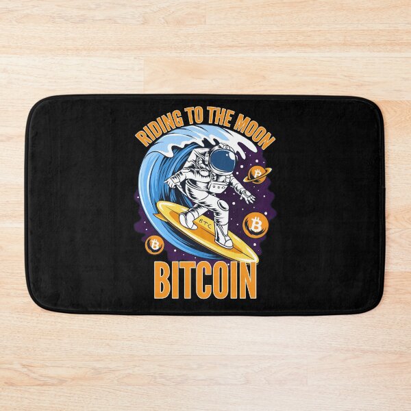 Item preview, Riding to the Moon Bitcoin BTC Crypto designed and sold by Bitcoin-Fashion.