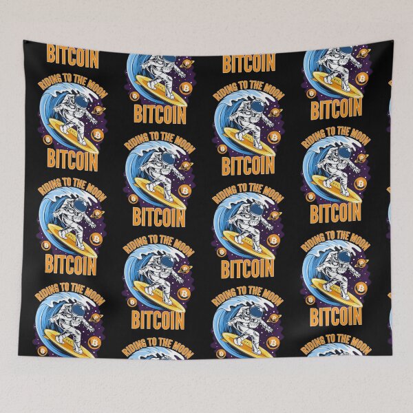 Item preview, Riding to the Moon Bitcoin BTC Crypto designed and sold by Bitcoin-Fashion.