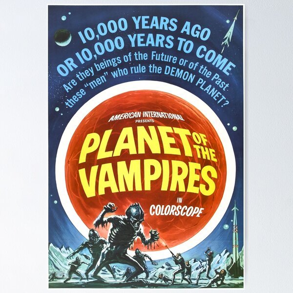 Item preview, Vintage Movie Poster Planet of the Vampires designed and sold by retoro-kun.