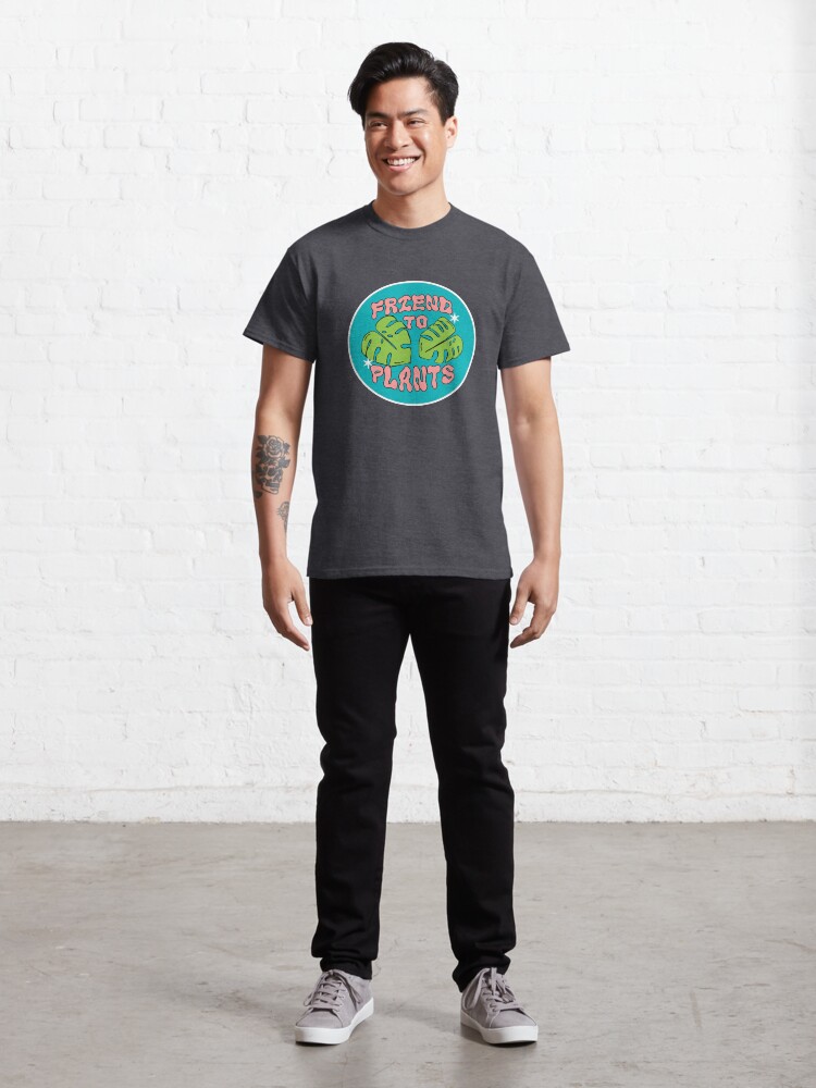 Alternate view of friend to plants | monstera leaf & stars Classic T-Shirt