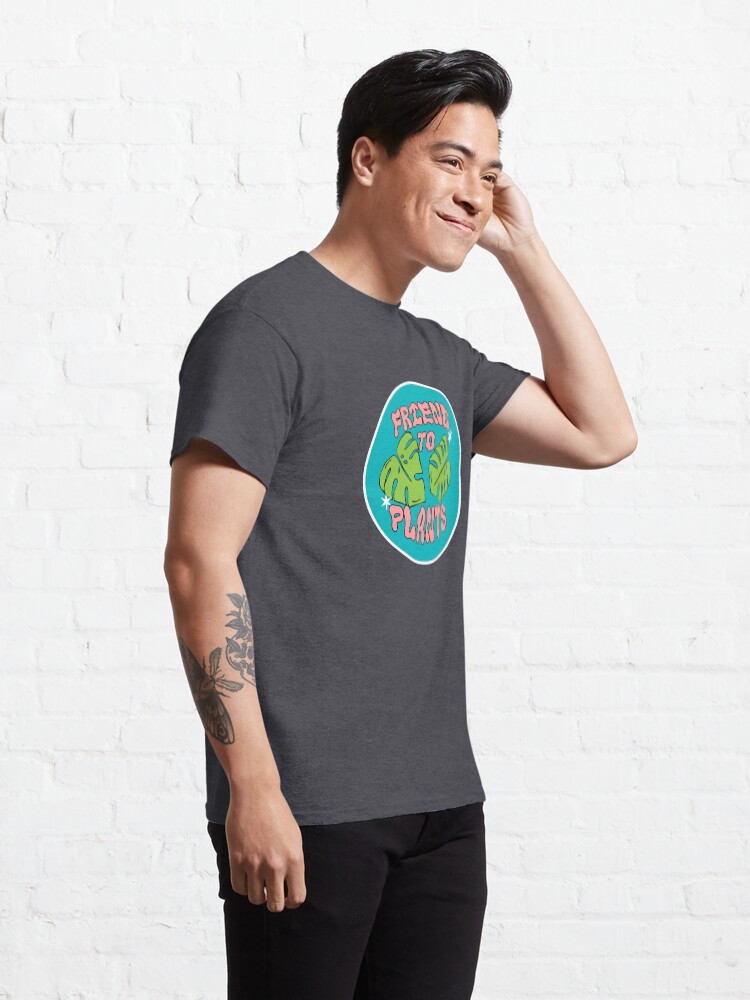Alternate view of friend to plants | monstera leaf & stars Classic T-Shirt