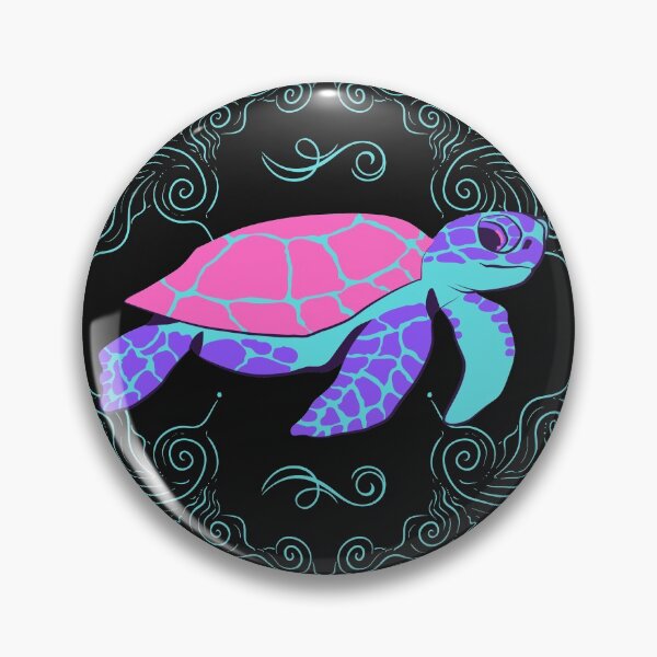 Item preview, Colorful Sea Turtle with Waves, Hawaiian tie dye sea turtle designed and sold by MamaSweetea.
