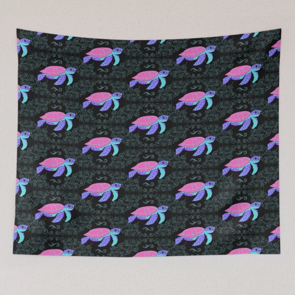 Item preview, Colorful Sea Turtle with Waves, Hawaiian tie dye sea turtle designed and sold by MamaSweetea.