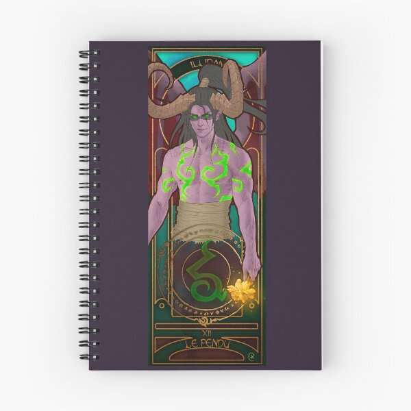 Item preview, Fanart: Tarot card in Art Nouveau style: The Hanged Man, Illidan designed and sold by AlexaelArtworks.