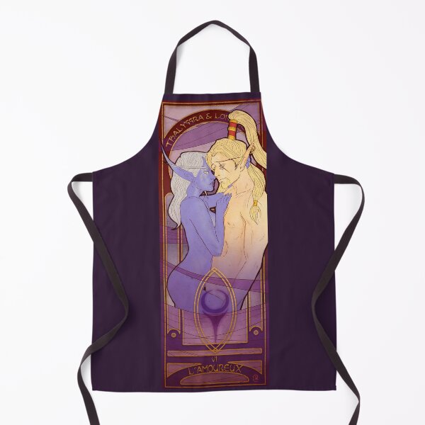 Item preview, Fanart: Tarot card in Art Nouveau style: The Lovers, Thalyssra & Lor'themar designed and sold by AlexaelArtworks.