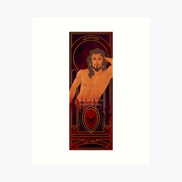 Fanart: Copia de Tarot card in Art Nouveau style: The Fool, Wrathion Art Print
