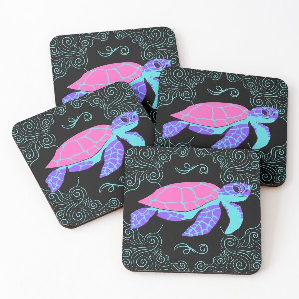 Item preview, Colorful Sea Turtle with Waves, Hawaiian tie dye sea turtle designed and sold by MamaSweetea.