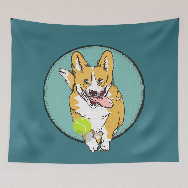 Item preview, Cute corgi dog running designed and sold by piedaydesigns.