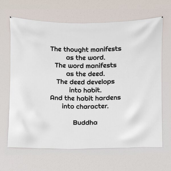 Item preview, The thought manifests as the word - Buddha quote - Quotes Said By Buddha designed and sold by Inspirationmotivation.