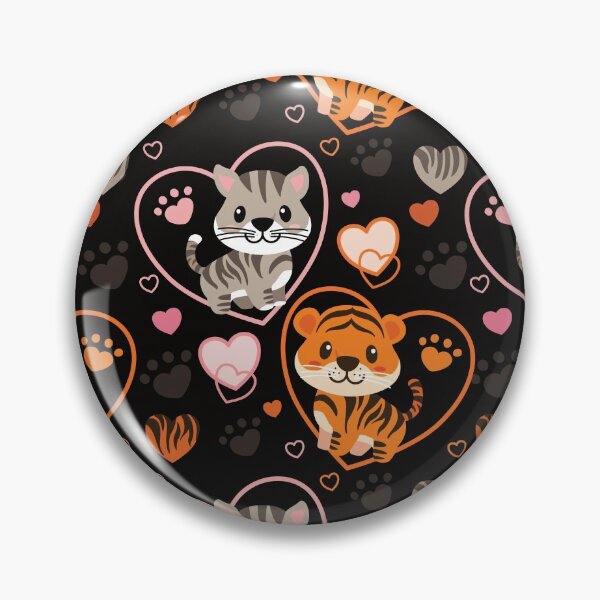 Item preview, Cat vs Tiger Cute Pattern designed and sold by PuddleofStars.