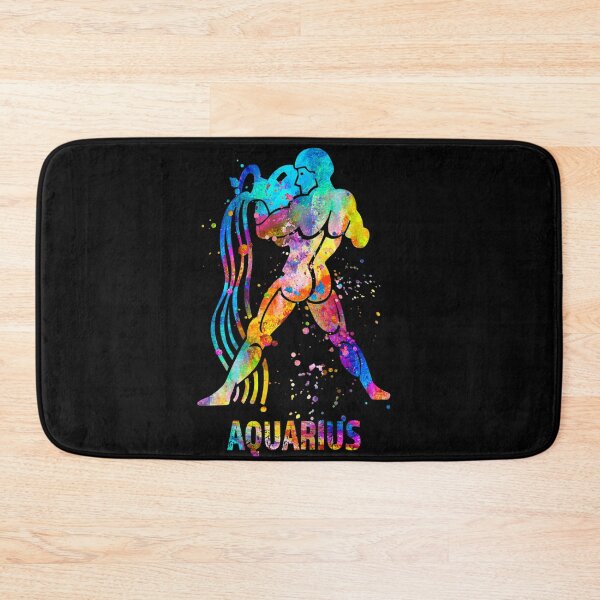Item preview, The Zodiac Collection- Embracing Individuality, differences and letting your Aquarius flag fly! Cool Watercolor Aesthetic against a bold black background- really stand out!  designed and sold by BOLDconcepts.