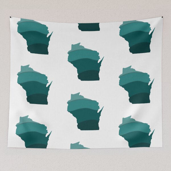 Item preview, Green Ombre Waves Wisconsin designed and sold by MinnesotApparel.