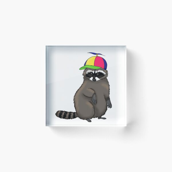 Item preview, Raccoon in a Propeller Hat- No Chair Edit designed and sold by c0ffeewitch.