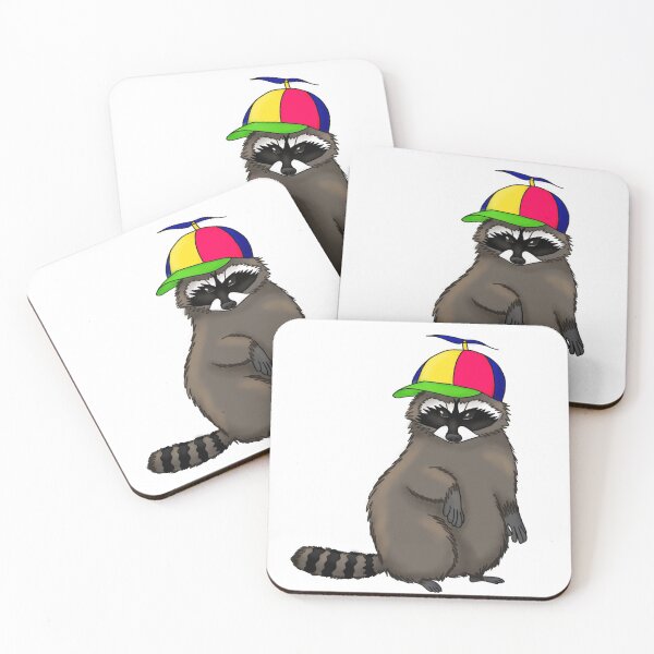 Item preview, Raccoon in a Propeller Hat- No Chair Edit designed and sold by c0ffeewitch.