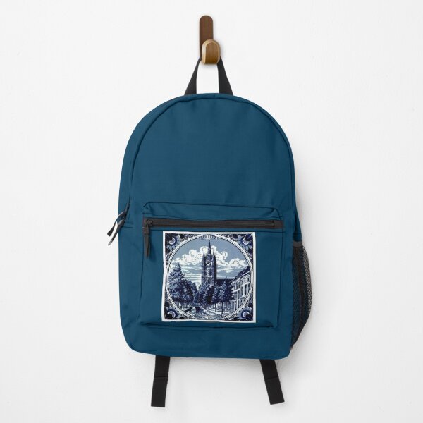 Item preview,  DUTCH BLUE DELFT : Vintage Buildings and Trees in Amsterdam Print designed and sold by posterbobs.