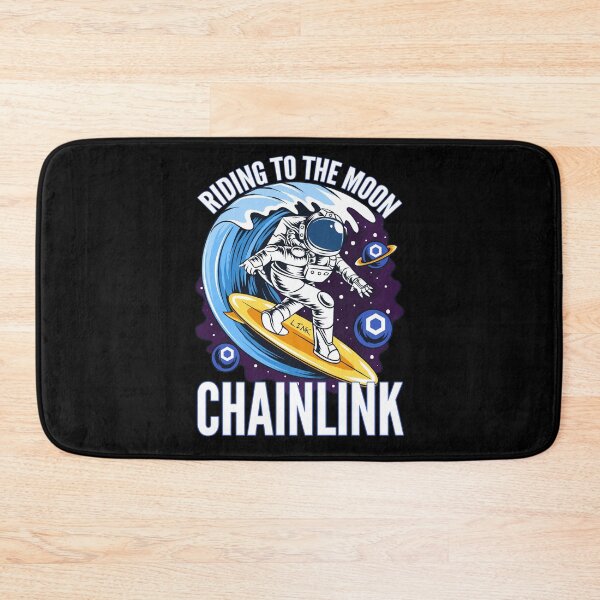 Item preview, Riding to the Moon Chainlink LINK Crypto designed and sold by Bitcoin-Fashion.