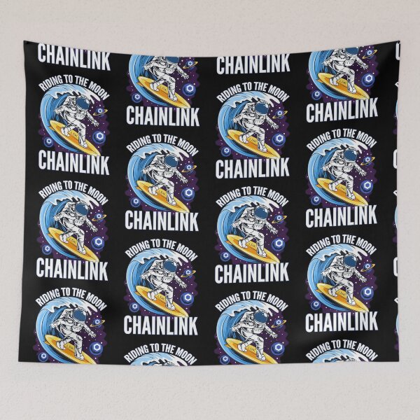 Item preview, Riding to the Moon Chainlink LINK Crypto designed and sold by Bitcoin-Fashion.