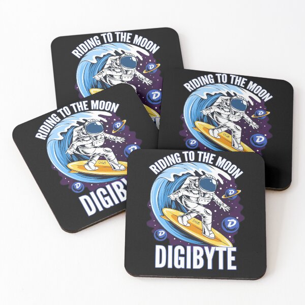 Item preview, Riding to the Moon Digibyte DGB Crypto designed and sold by Bitcoin-Fashion.