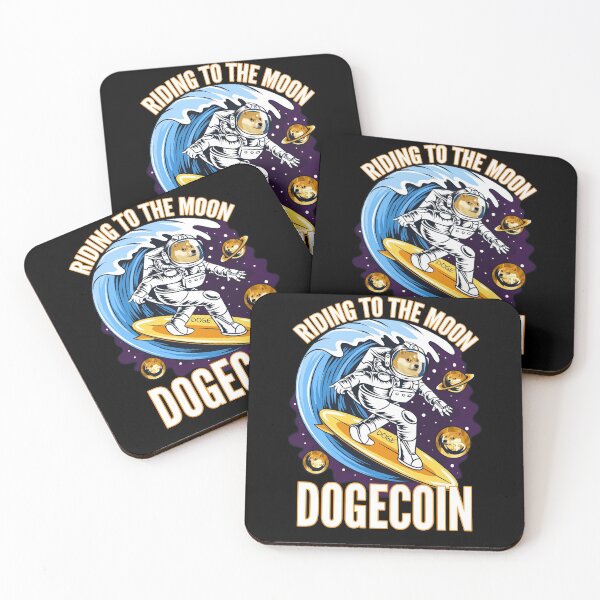 Item preview, Riding to the Moon Dogecoin DOGE Crypto designed and sold by Bitcoin-Fashion.