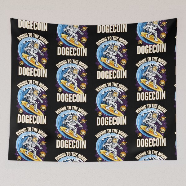 Item preview, Riding to the Moon Dogecoin DOGE Crypto designed and sold by Bitcoin-Fashion.