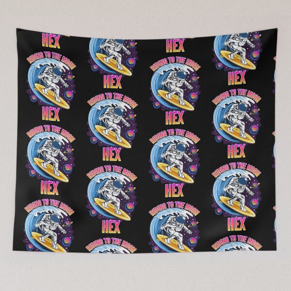 Item preview, Riding to the Moon HEX Crypto designed and sold by Bitcoin-Fashion.