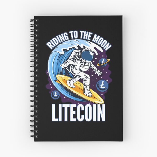 Item preview, Riding to the Moon Litecoin LTC Crypto designed and sold by Bitcoin-Fashion.