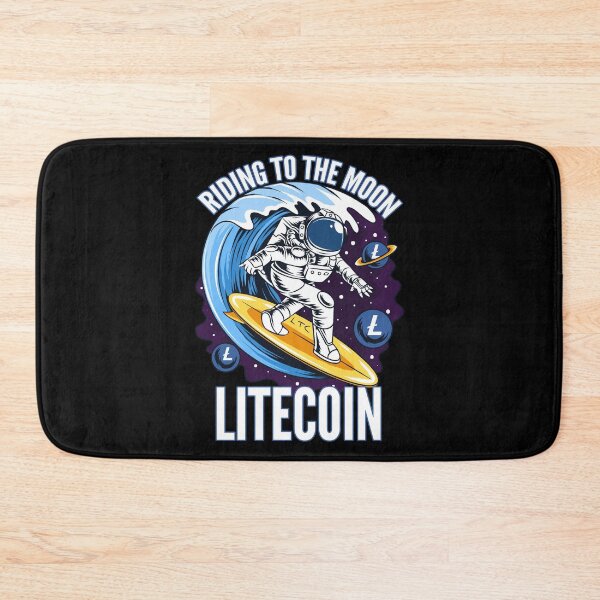 Item preview, Riding to the Moon Litecoin LTC Crypto designed and sold by Bitcoin-Fashion.