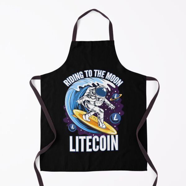 Item preview, Riding to the Moon Litecoin LTC Crypto designed and sold by Bitcoin-Fashion.
