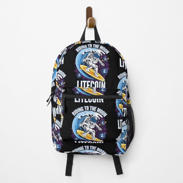 Item preview, Riding to the Moon Litecoin LTC Crypto designed and sold by Bitcoin-Fashion.