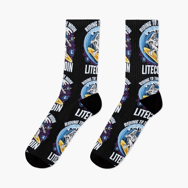 Item preview, Riding to the Moon Litecoin LTC Crypto designed and sold by Bitcoin-Fashion.