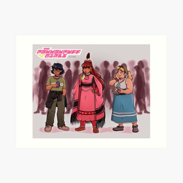 Powwow Puff Girls Art Print