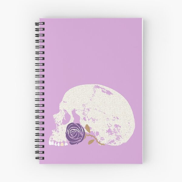 Item preview, Skull with Purple Rose in Crackle Pattern designed and sold by RawSunArt.