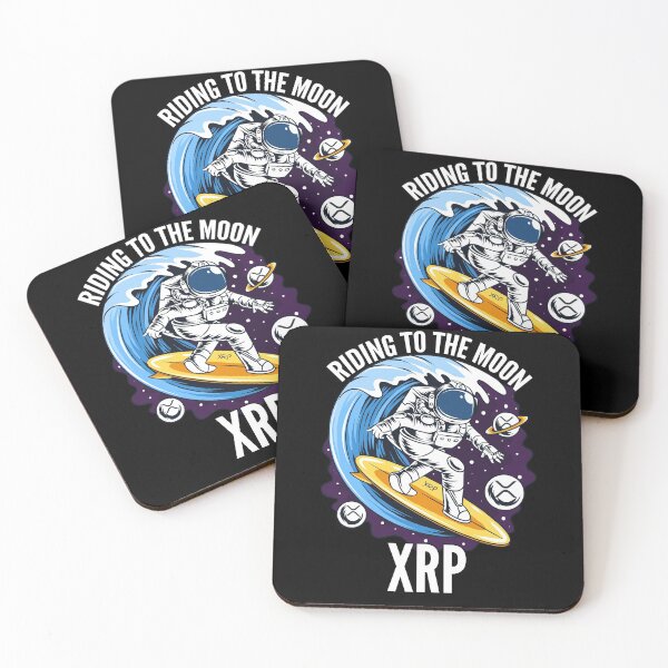 Item preview, Riding to the Moon Ripple XRP Crypto designed and sold by Bitcoin-Fashion.