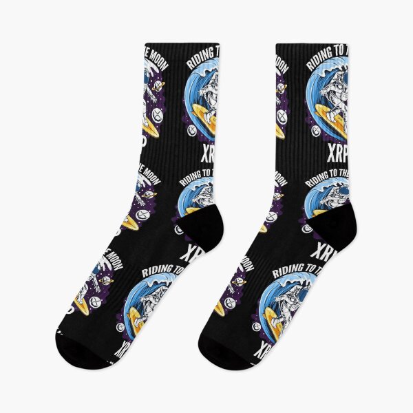 Item preview, Riding to the Moon Ripple XRP Crypto designed and sold by Bitcoin-Fashion.