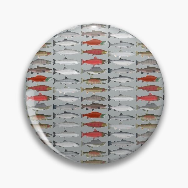 Item preview, Salmon Group designed and sold by fishfolkart.