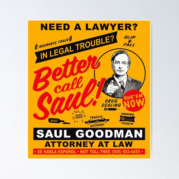Item preview, Need A Lawyer Then Call Saul designed and sold by Alema Art.