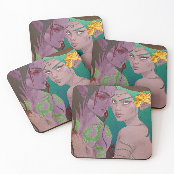 Item preview, Fanart: Illidan & Tyrande in Art Nouveau style  designed and sold by AlexaelArtworks.