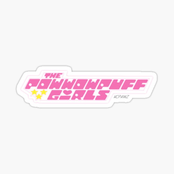 Powwow Puff Girls logo Sticker