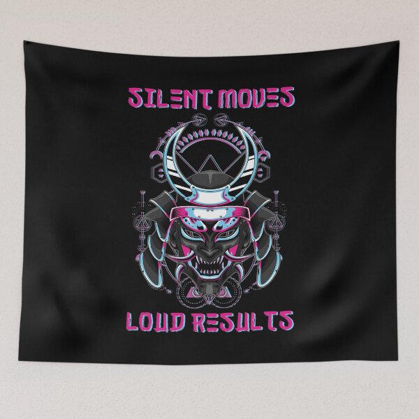 Item preview, Silent Moves Loud Results Glitch Samurai designed and sold by JordanHolmes.