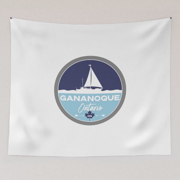 Item preview, Gananoque Ontario Canada - Retro Lake Boating Design designed and sold by palmettodigital.