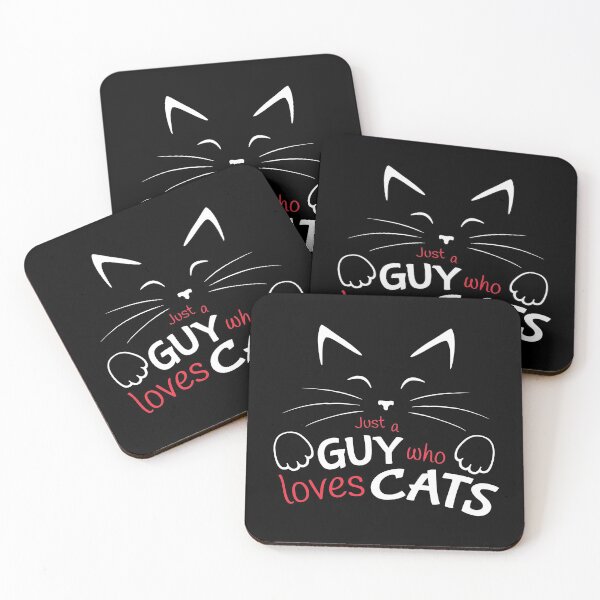 Item preview, Just a Guy Who Loves Cats designed and sold by Red Nebula Studios.