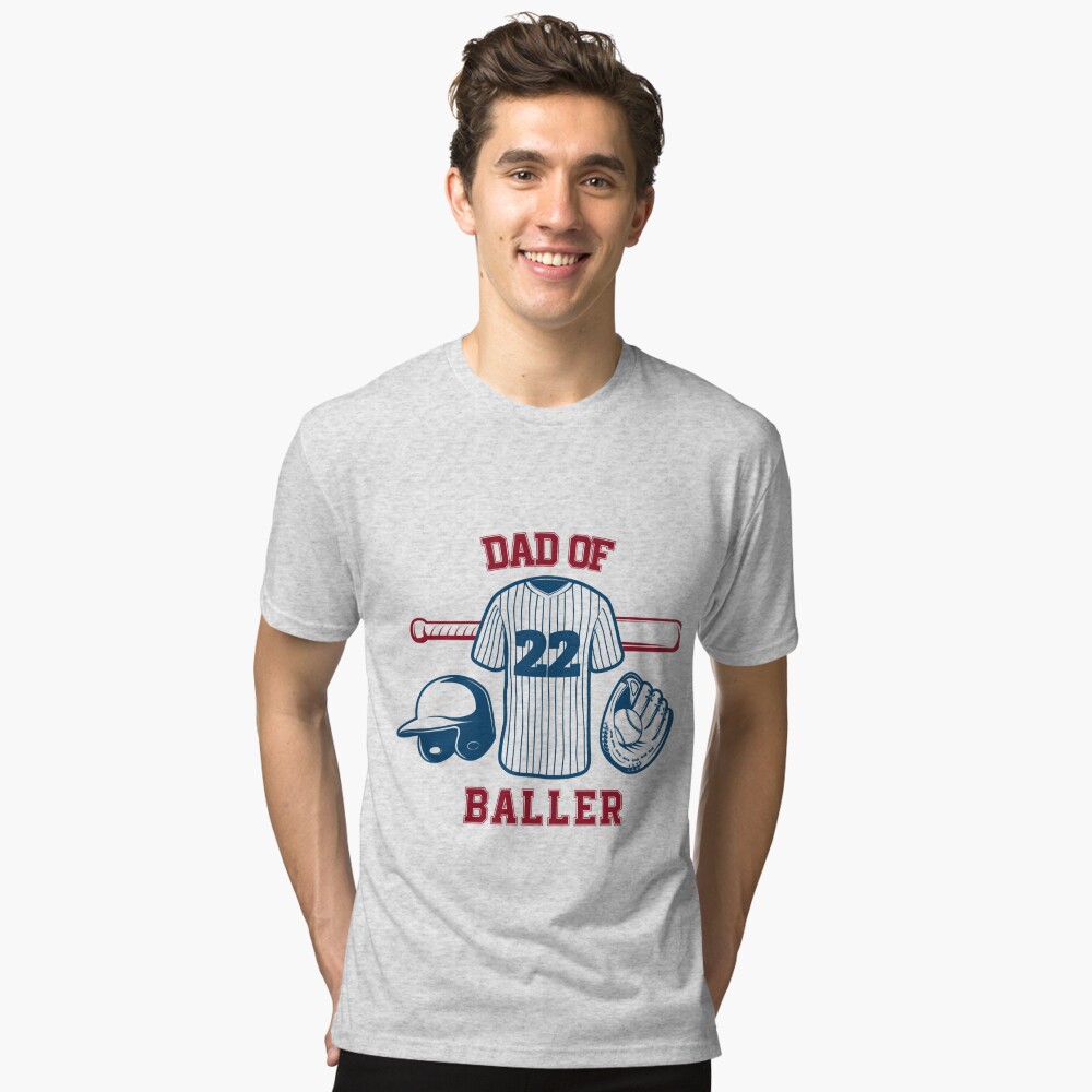 Mens Dad Of Ballers T Shirt Funny Baseball Softball Gift From Son – Teezou  Store