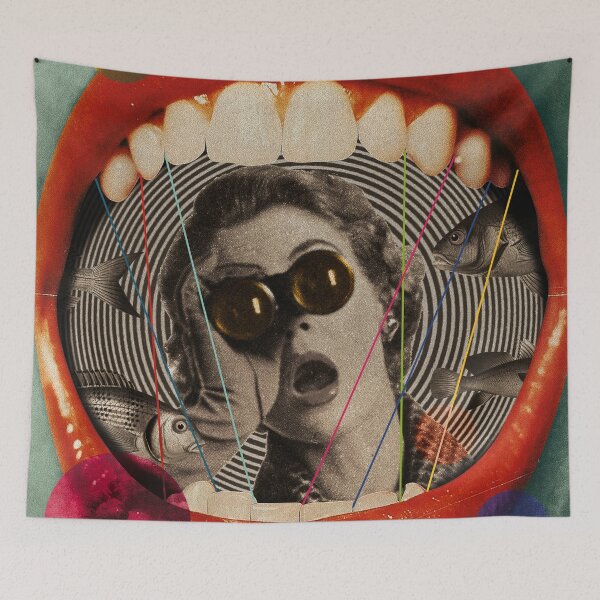 Item preview, Curious woman looking through her binoculars. designed and sold by BetoVal.