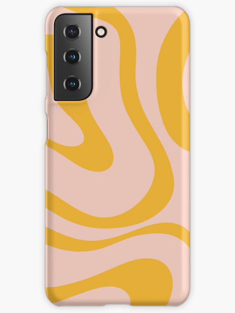 Liquid Swirl Retro Contemporary Abstract in Soft Blush Pink iPhone Case  for Sale by kierkegaard