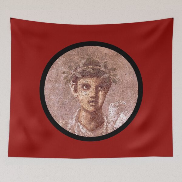 Item preview, Pompeiian fresco of a young man with a scroll of Homer designed and sold by DotorEaon.