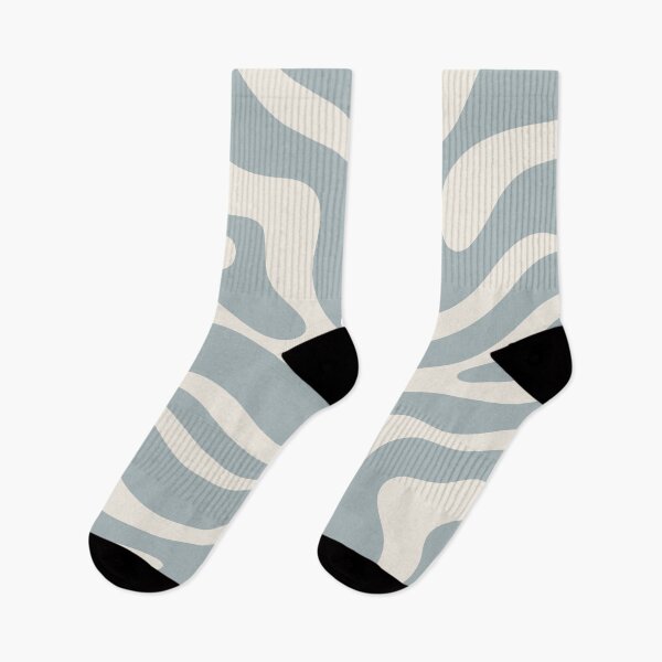 Item preview, Liquid Swirl Abstract Pattern in Cream and Light Blue-Grey designed and sold by kierkegaard.