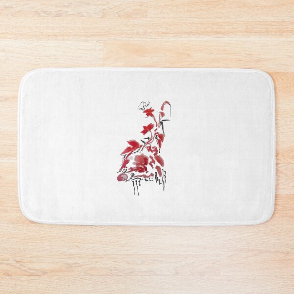 Item preview, red flowers and butterfly zen sumie drawing o designed and sold by manuelunsui.